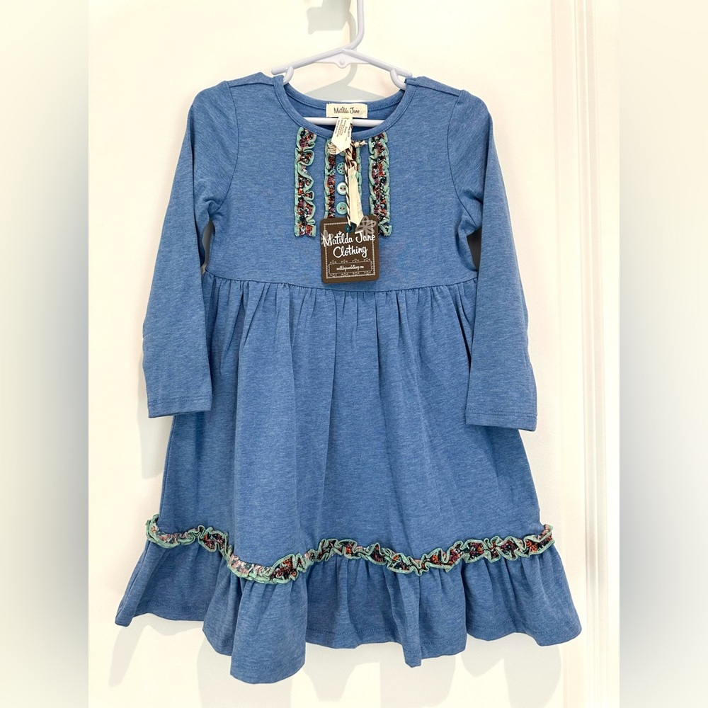 NWT Matilda Jane Caitlin Lap Dress Friends Forever Girls Size 2
